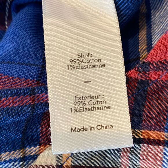 Elizabeth and James Studded Plaid Long Sleeve Shirt Size 4 - Picture 8 of 8